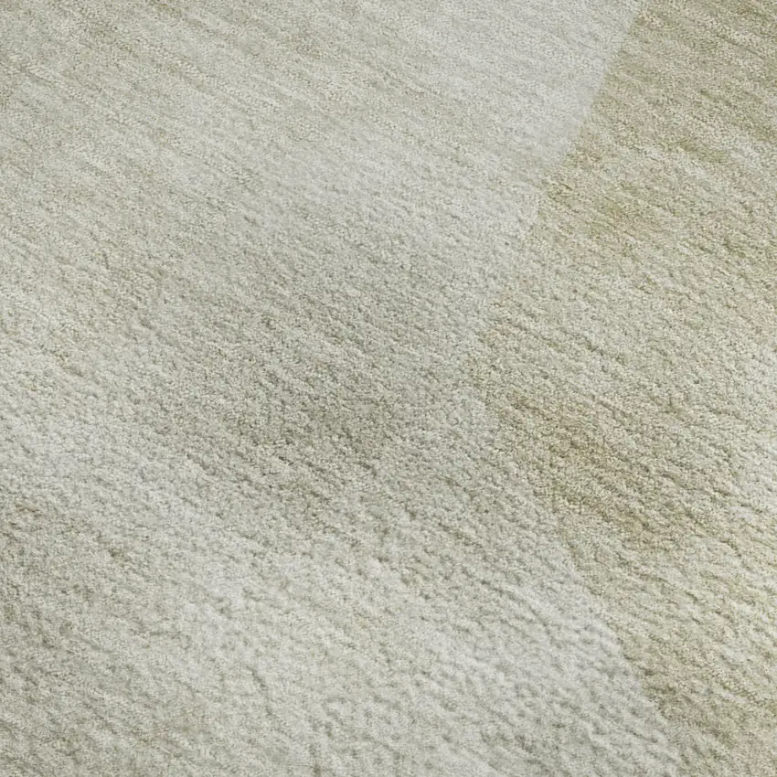 Beige And Ivory Geometric Washable Area Rug With UV Protection Photo 2