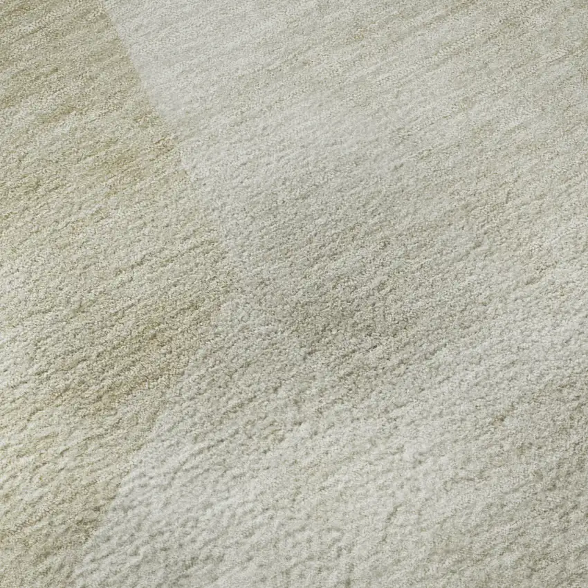 Beige And Ivory Geometric Washable Area Rug With UV Protection Photo 1