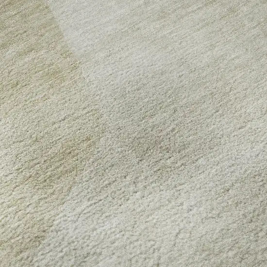 Beige And Ivory Geometric Washable Area Rug With UV Protection Photo 1