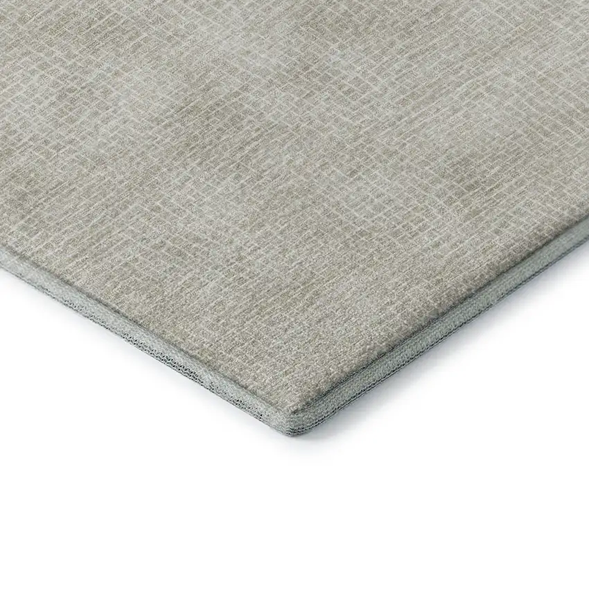 Beige And Ivory Geometric Washable Area Rug With UV Protection Photo 7