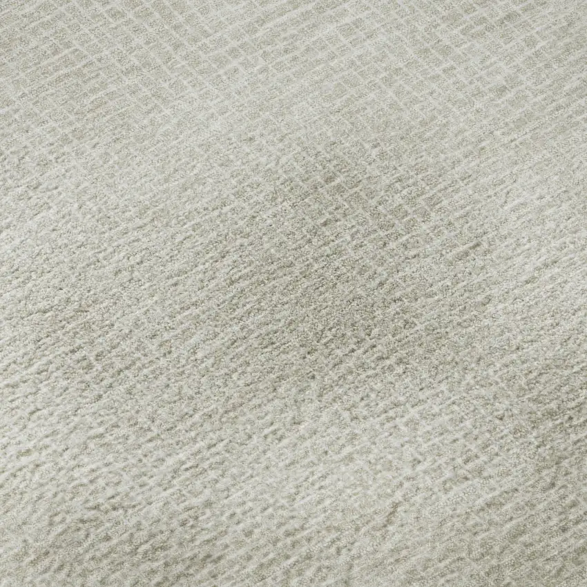 Beige And Ivory Geometric Washable Area Rug With UV Protection Photo 9