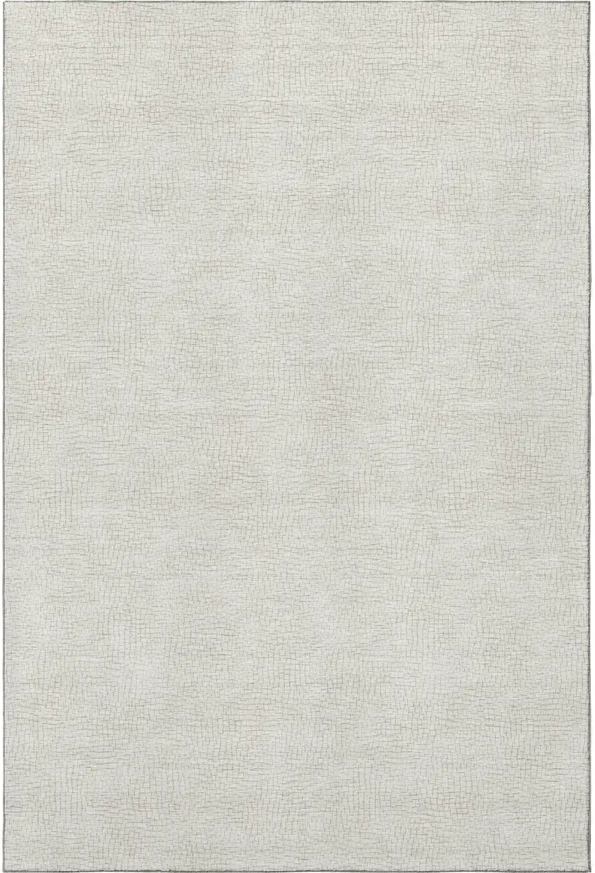 Beige And Ivory Geometric Washable Area Rug With UV Protection Photo 3