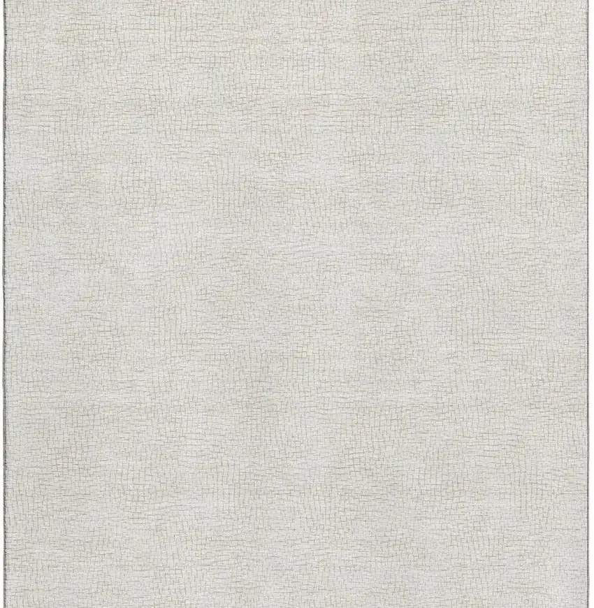 Beige And Ivory Geometric Washable Area Rug With UV Protection Photo 2