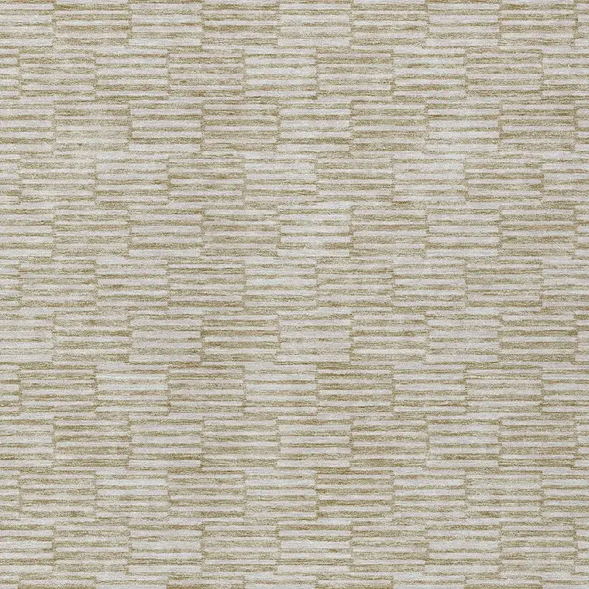 Beige And Ivory Geometric Washable Indoor Outdoor Area Rug Photo 6