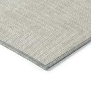 Photo of Beige And Ivory Geometric Washable Indoor Outdoor Area Rug