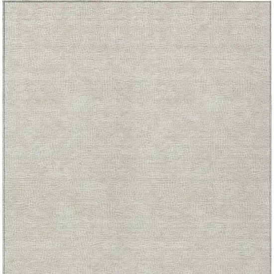 Beige And Ivory Geometric Washable Indoor Outdoor Area Rug Photo 6