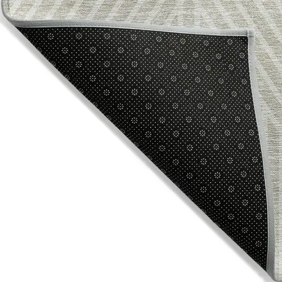 Beige And Ivory Geometric Washable Indoor Outdoor Area Rug Photo 7