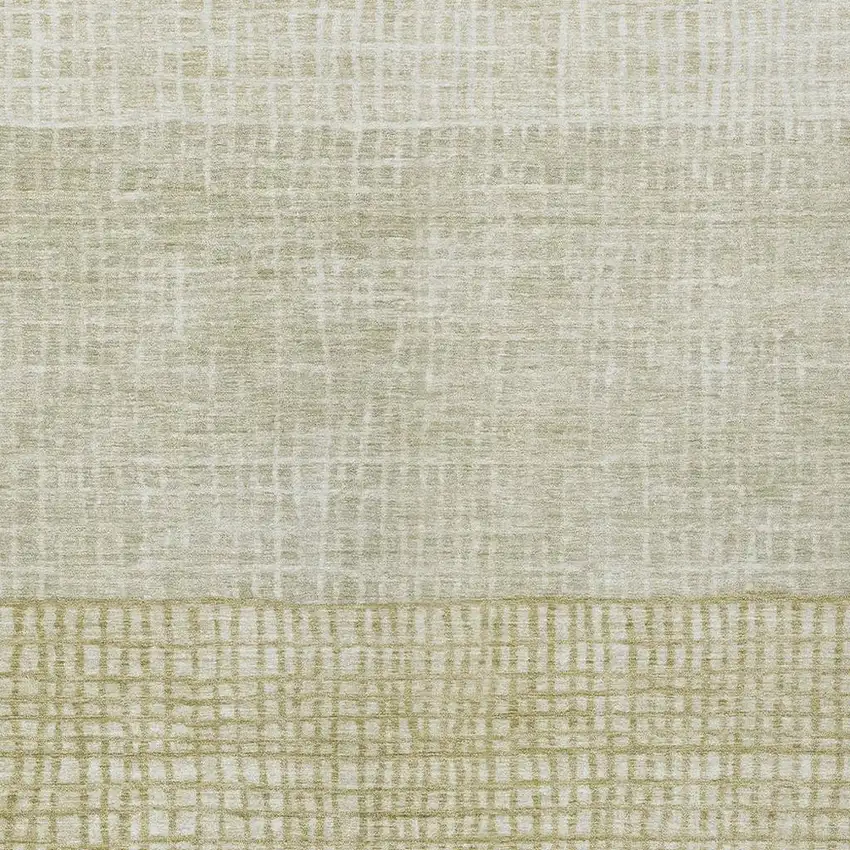 Beige And Ivory Geometric Washable Indoor Outdoor Area Rug Photo 4