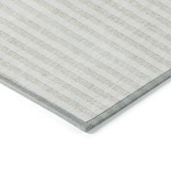 Beige And Ivory Geometric Washable Indoor Outdoor Area Rug Photo 3