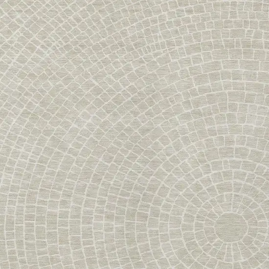 Beige And Ivory Geometric Washable Indoor Outdoor Area Rug Photo 2
