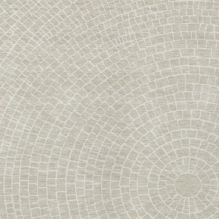 Beige And Ivory Geometric Washable Indoor Outdoor Area Rug Photo 2