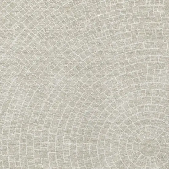 Beige And Ivory Geometric Washable Indoor Outdoor Area Rug Photo 2