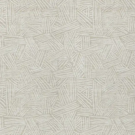 Beige And Ivory Geometric Washable Indoor Outdoor Area Rug Photo 3