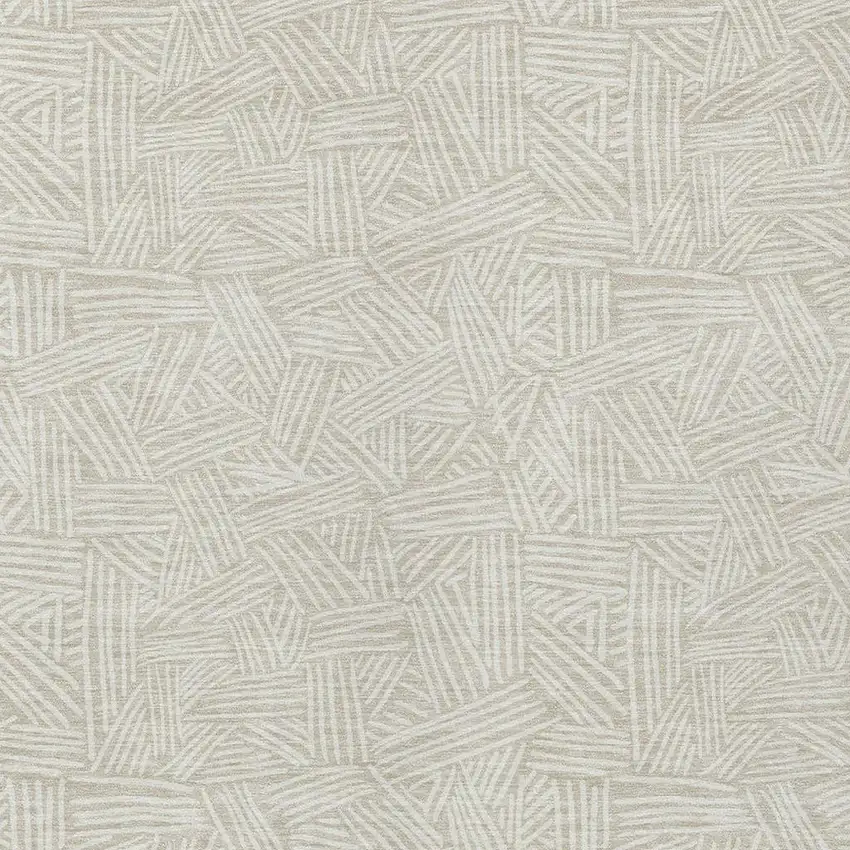 Beige And Ivory Geometric Washable Indoor Outdoor Area Rug Photo 5