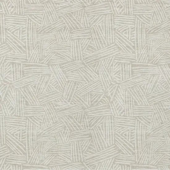 Beige And Ivory Geometric Washable Indoor Outdoor Area Rug Photo 3