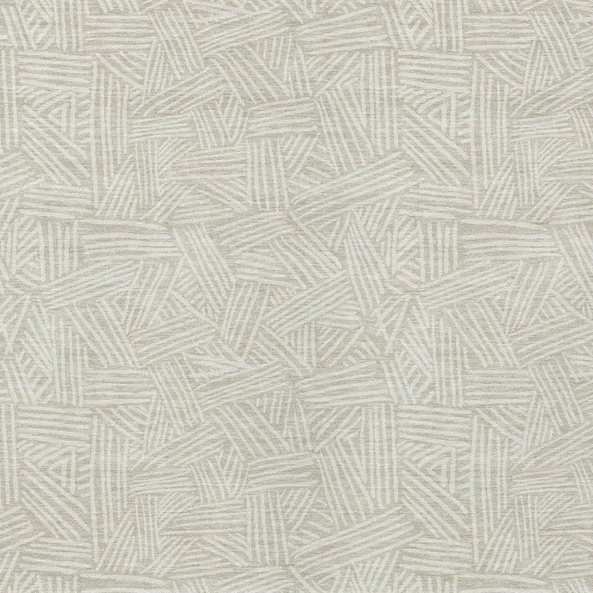 Beige And Ivory Geometric Washable Indoor Outdoor Area Rug Photo 3