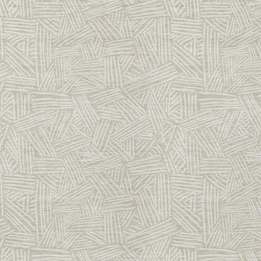 Beige And Ivory Geometric Washable Indoor Outdoor Area Rug Photo 5