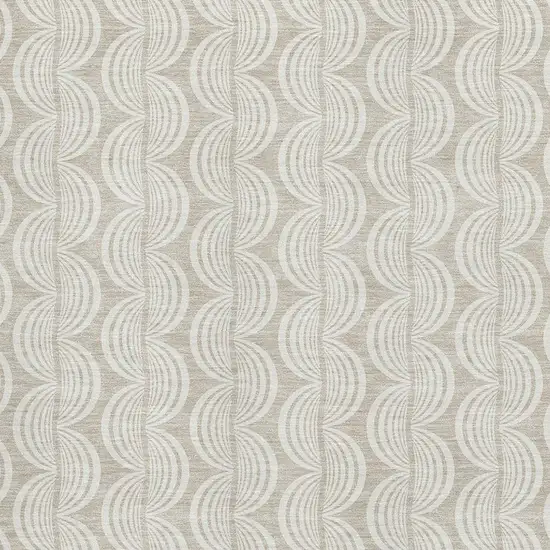 Beige And Ivory Ogee Washable Area Rug With UV Protection Photo 2