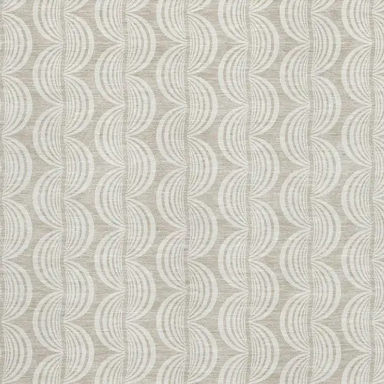 Beige And Ivory Ogee Washable Area Rug With UV Protection Photo 2