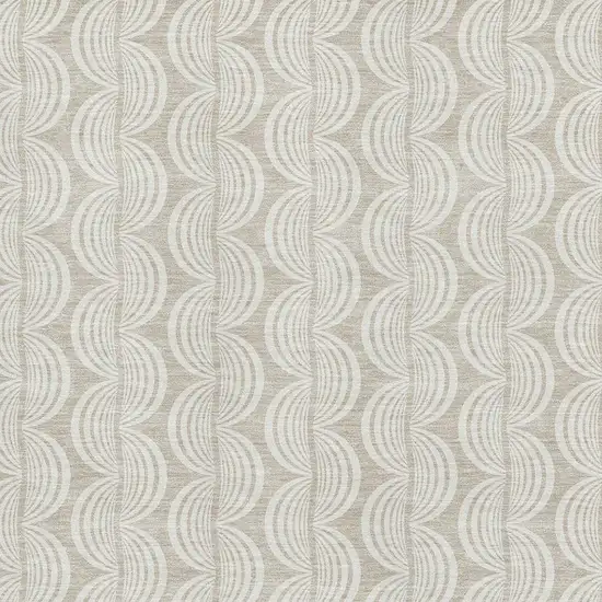 Beige And Ivory Ogee Washable Area Rug With UV Protection Photo 2