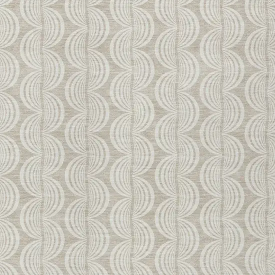 Beige And Ivory Ogee Washable Indoor Outdoor Area Rug Photo 5