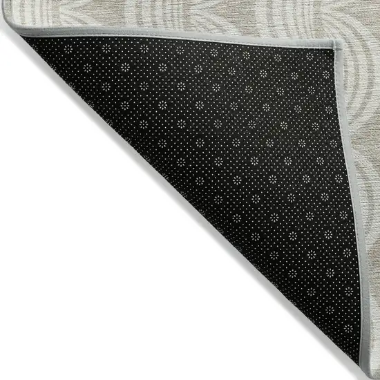 Beige And Ivory Ogee Washable Indoor Outdoor Area Rug Photo 3