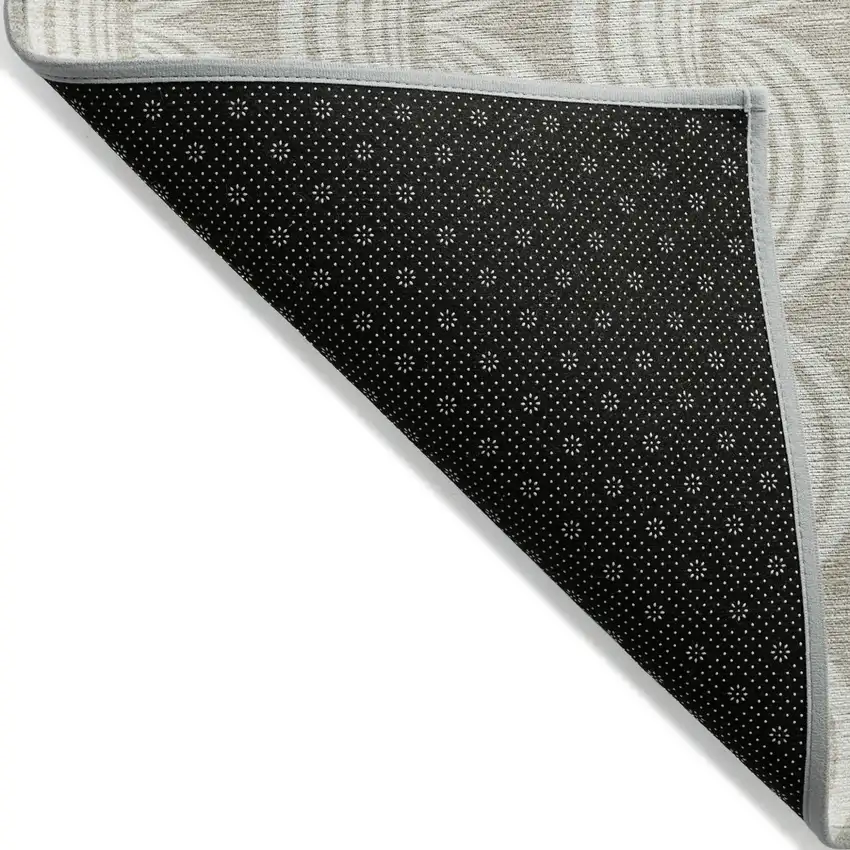 Beige And Ivory Ogee Washable Indoor Outdoor Area Rug Photo 3