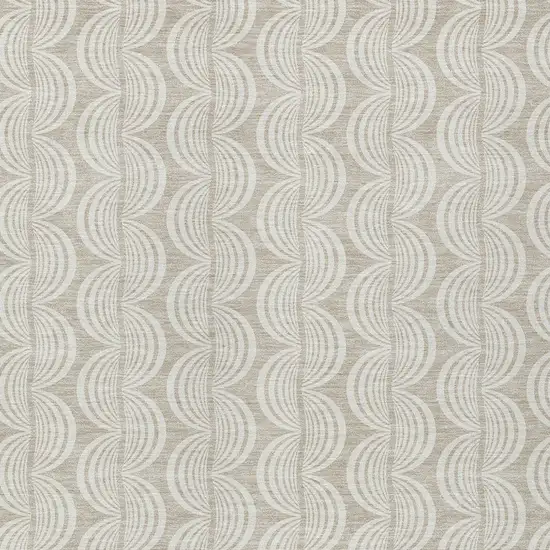 Beige And Ivory Ogee Washable Indoor Outdoor Area Rug Photo 5