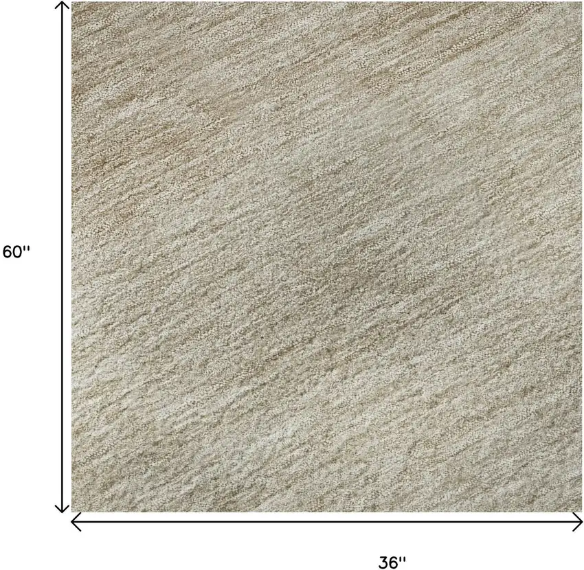 Beige And Ivory Ombre Washable Area Rug With UV Protection Photo 8