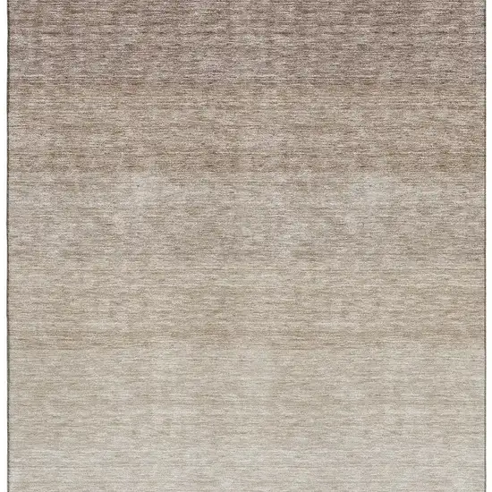 Beige And Ivory Ombre Washable Area Rug With UV Protection Photo 4