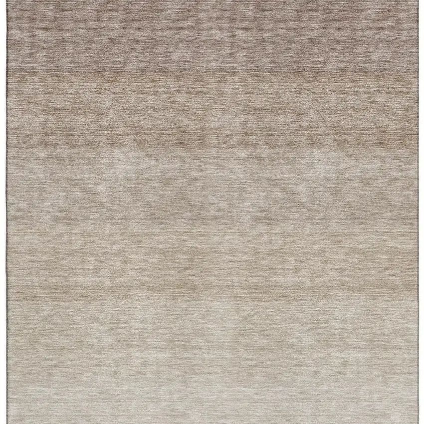 Beige And Ivory Ombre Washable Area Rug With UV Protection Photo 4
