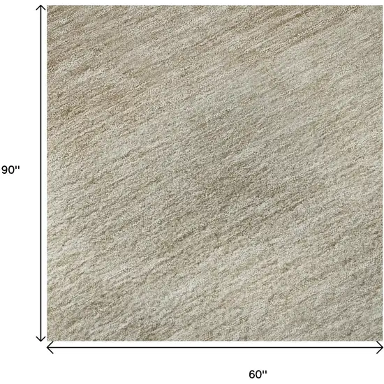 Beige And Ivory Ombre Washable Area Rug With UV Protection Photo 9
