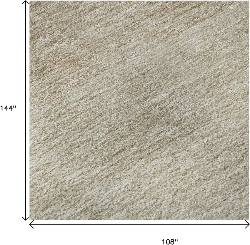 Beige And Ivory Ombre Washable Area Rug With UV Protection Photo 8