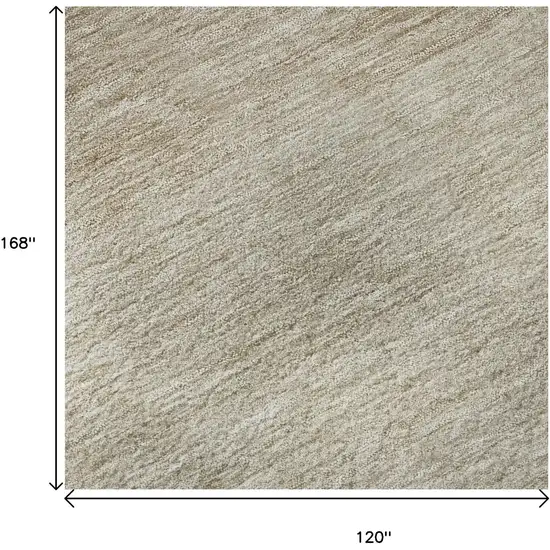 Beige And Ivory Ombre Washable Area Rug With UV Protection Photo 8
