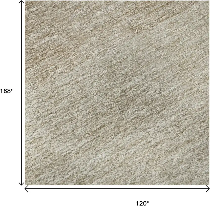 Beige And Ivory Ombre Washable Area Rug With UV Protection Photo 8