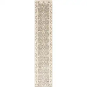 Photo of Beige And Ivory Oriental Power Loom Runner Rug