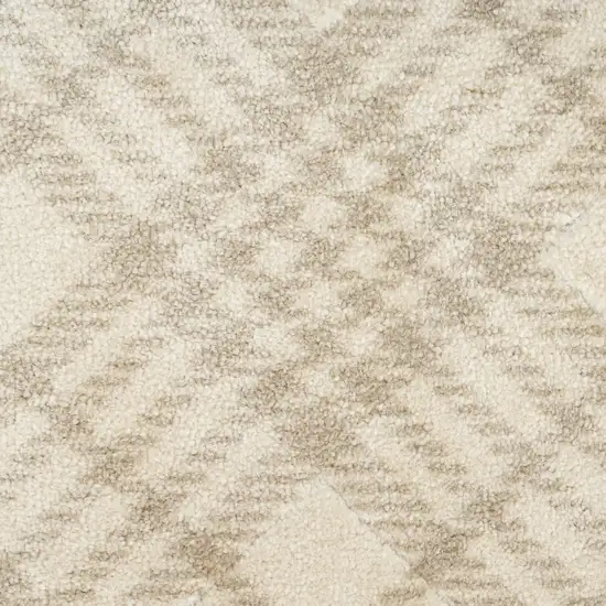 Beige And Ivory Plaid Area Rug Photo 8