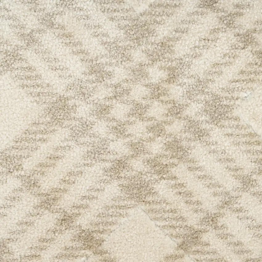 Beige And Ivory Plaid Area Rug Photo 8