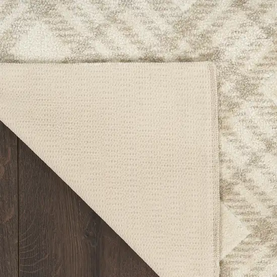 Beige And Ivory Plaid Area Rug Photo 9