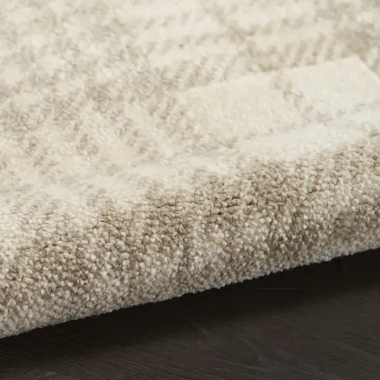 Beige And Ivory Plaid Area Rug Photo 9