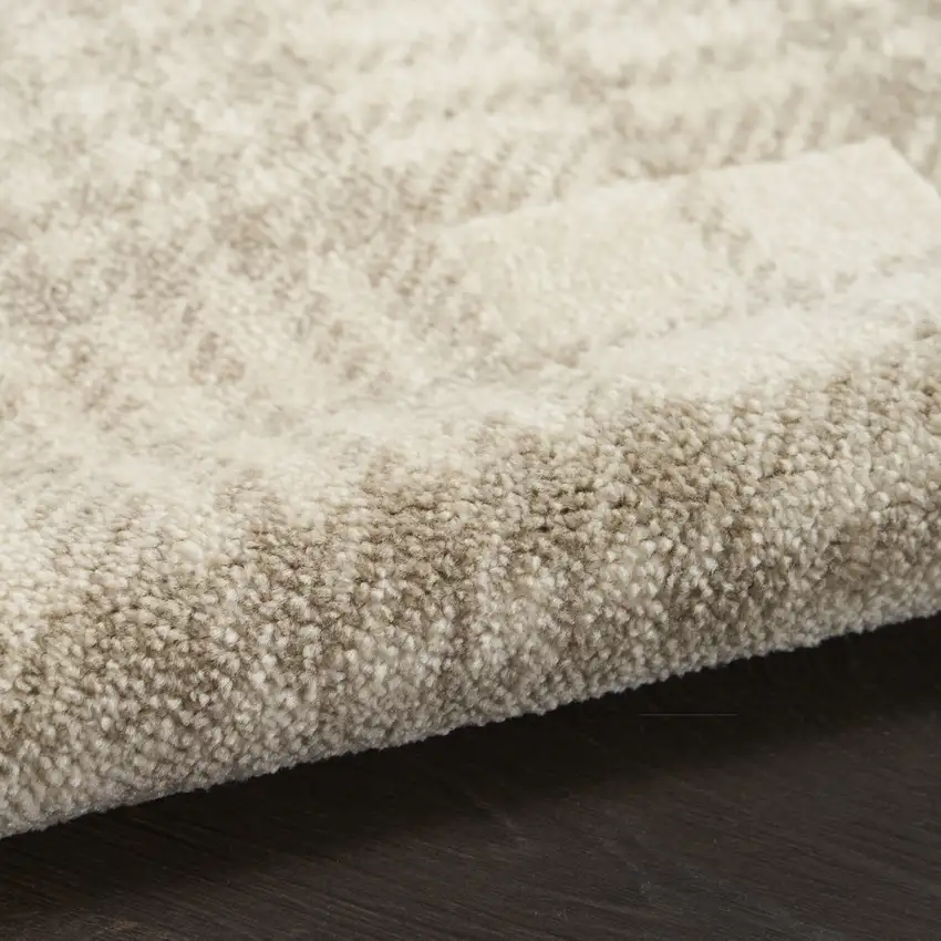 Beige And Ivory Plaid Area Rug Photo 9