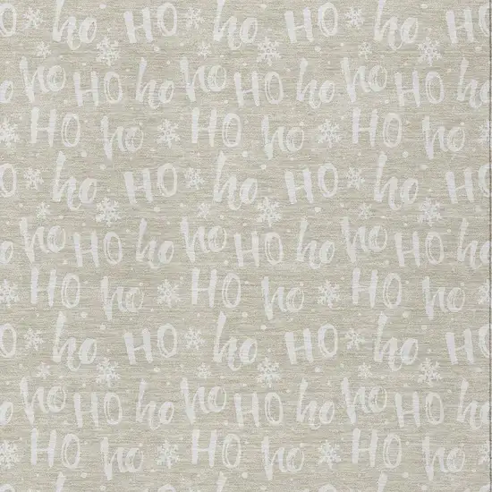 Beige And Ivory Polka Dot Washable Indoor Outdoor Area Rug Photo 3