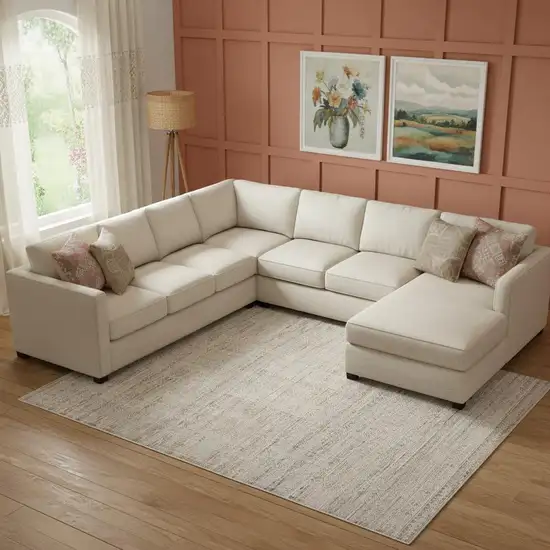 Beige And Ivory Southwestern Area Rug Photo 1