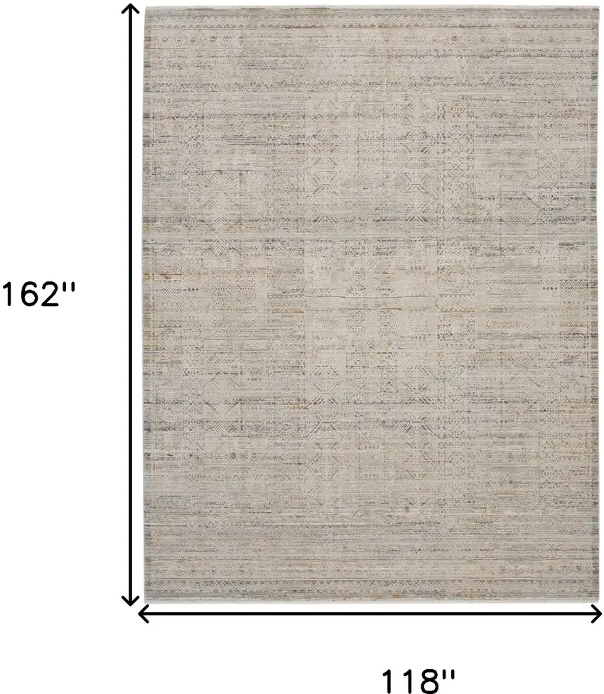 Beige And Ivory Southwestern Area Rug Photo 3