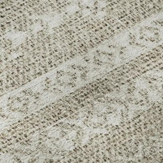 Beige And Ivory Southwestern Washable Area Rug With UV Protection Photo 9