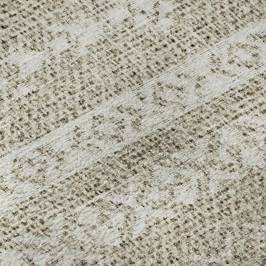 Beige And Ivory Southwestern Washable Area Rug With UV Protection Photo 9