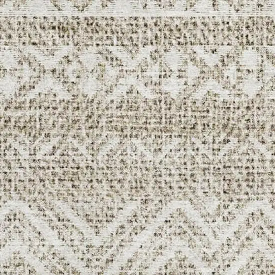Beige And Ivory Southwestern Washable Area Rug With UV Protection Photo 3