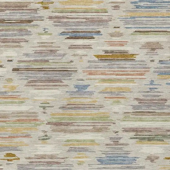 Beige And Ivory Southwestern Washable Indoor Outdoor Area Rug Photo 2