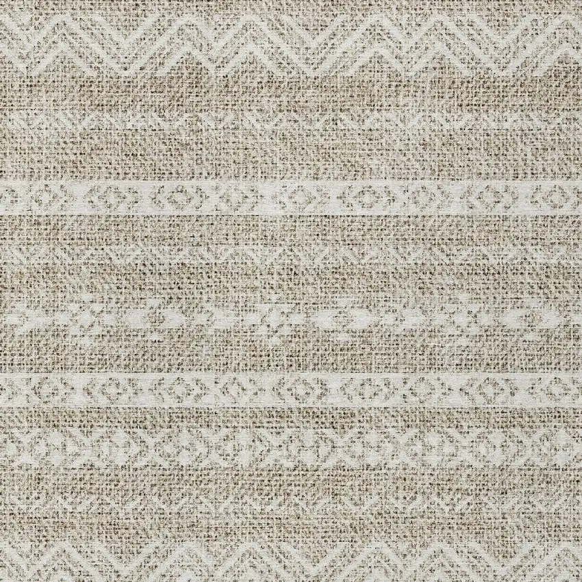 Beige And Ivory Southwestern Washable Indoor Outdoor Area Rug Photo 5