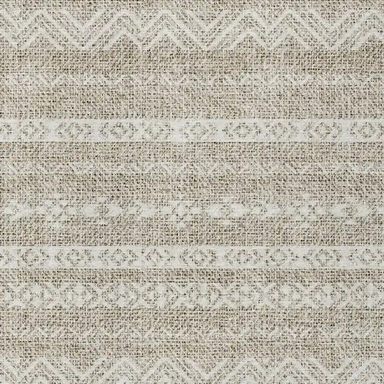 Beige And Ivory Southwestern Washable Indoor Outdoor Area Rug Photo 5